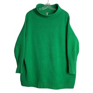 Free People Ottoman Slouchy Tunic Sweater Dress Womens S Tennis Green Oversized